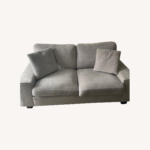 Used Wayfair Light Gray Fabric 2 Seater Sofa for sale on AptDeco