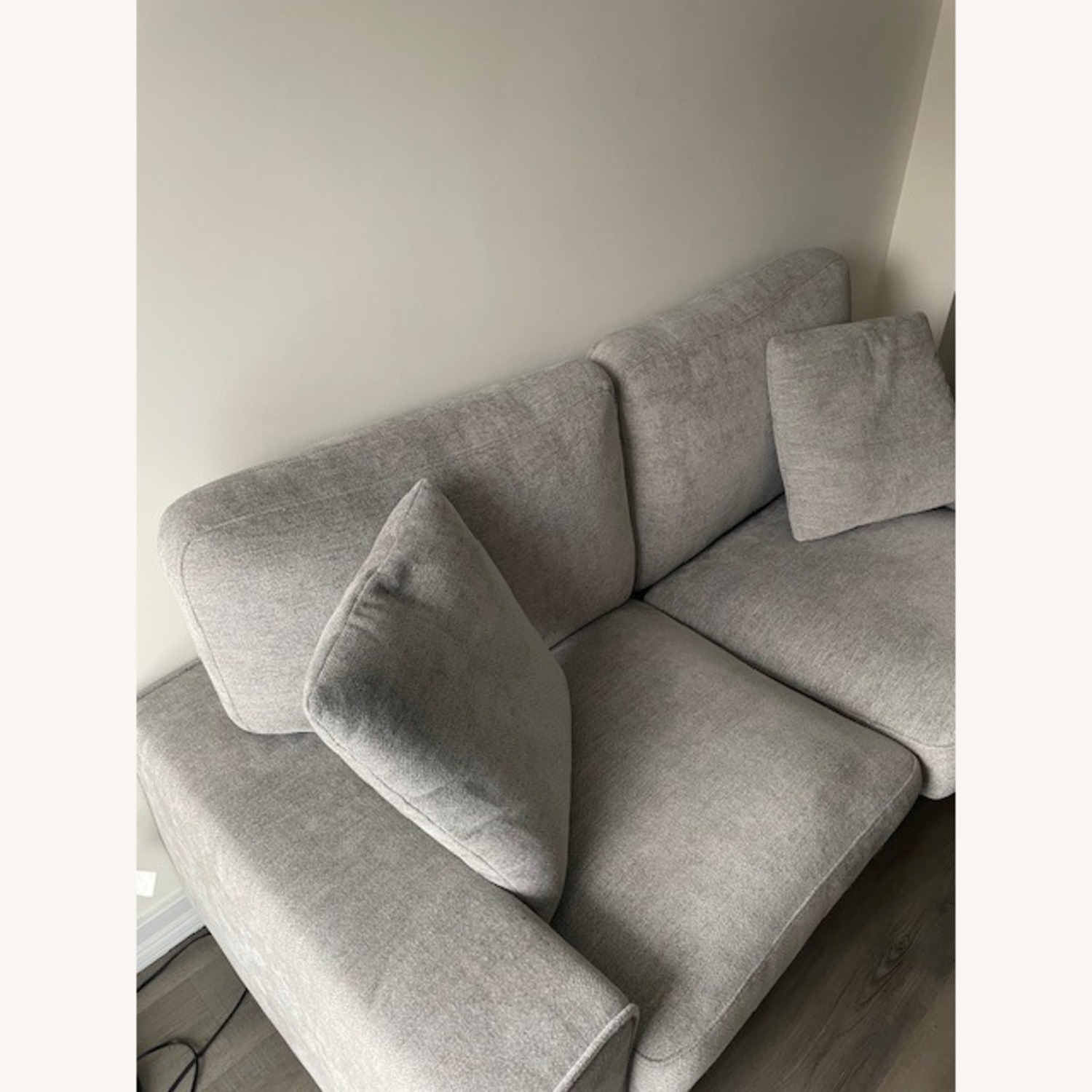 Wayfair Light Gray Fabric 2 Seater Sofa - image-2