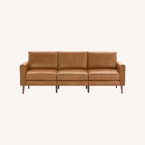 Used Burrow Nomad Leather Sofa for sale on AptDeco