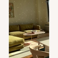 West Elm Haven Gold Microsuede 2 Piece Sectional