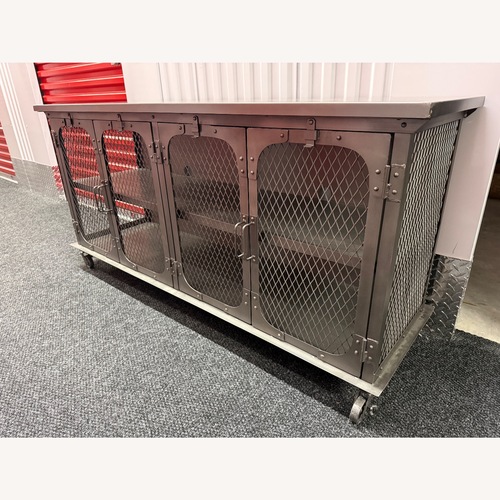 Used World Market Dark Gray Metal Media Storage for sale on AptDeco