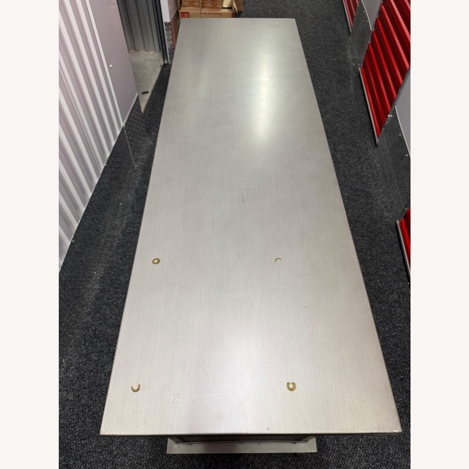 World Market Dark Gray Metal Media Storage - image-2