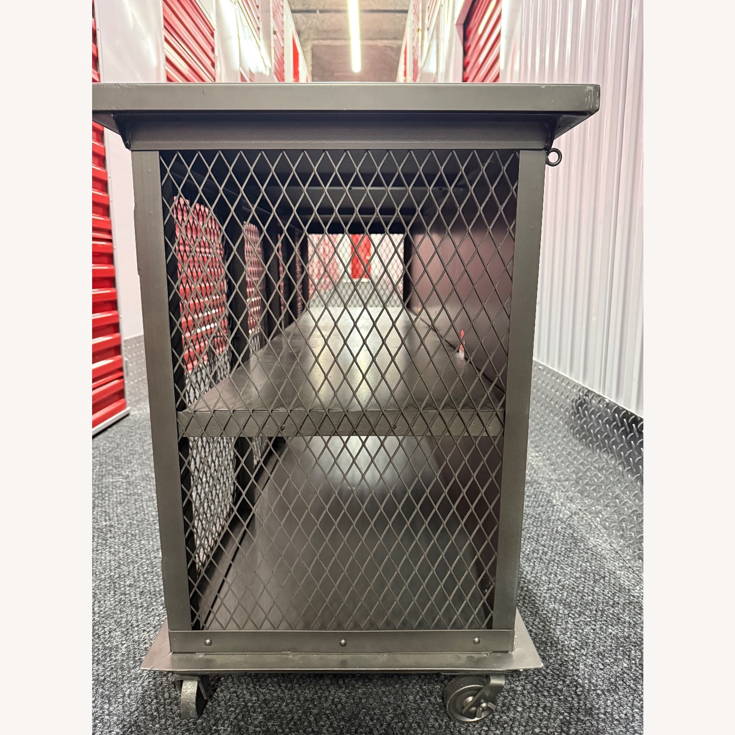 World Market Dark Gray Metal Media Storage - image-3