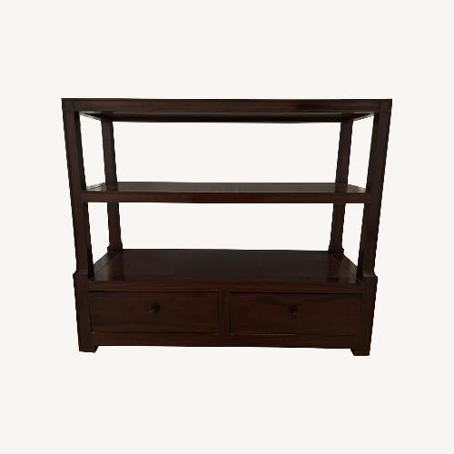 Used Vintage/Antique Dark Brown Wood Bookcase for sale on AptDeco