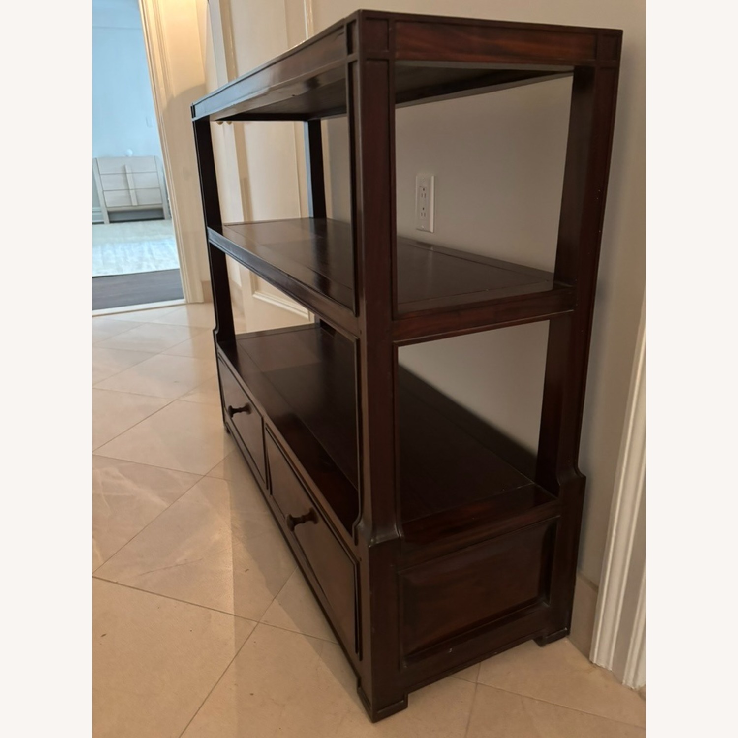 Vintage/Antique Dark Brown Wood Bookcase - image-2