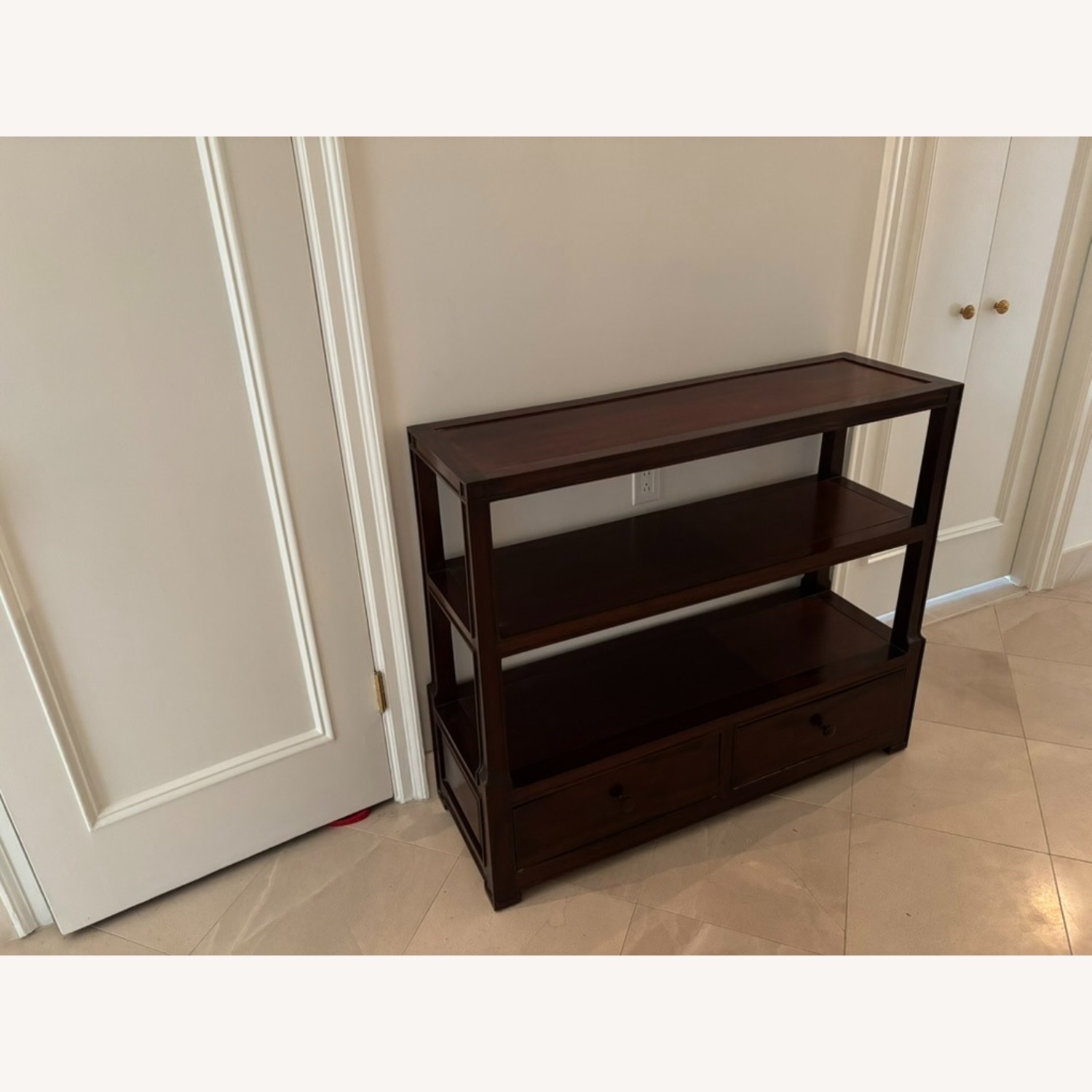 Vintage/Antique Dark Brown Wood Bookcase - image-3