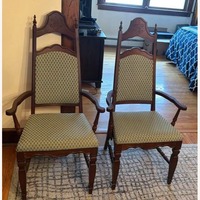Dark Brown Wood Dining Chairs