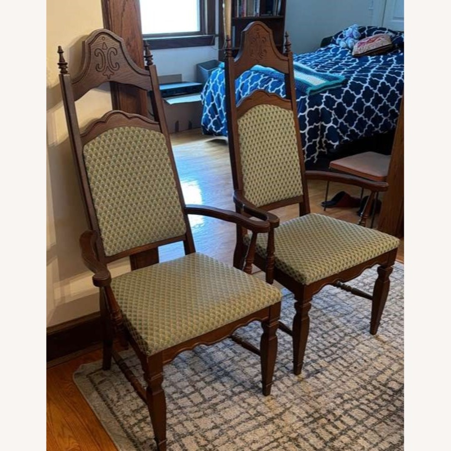 Dark Brown Wood Dining Chairs - image-1