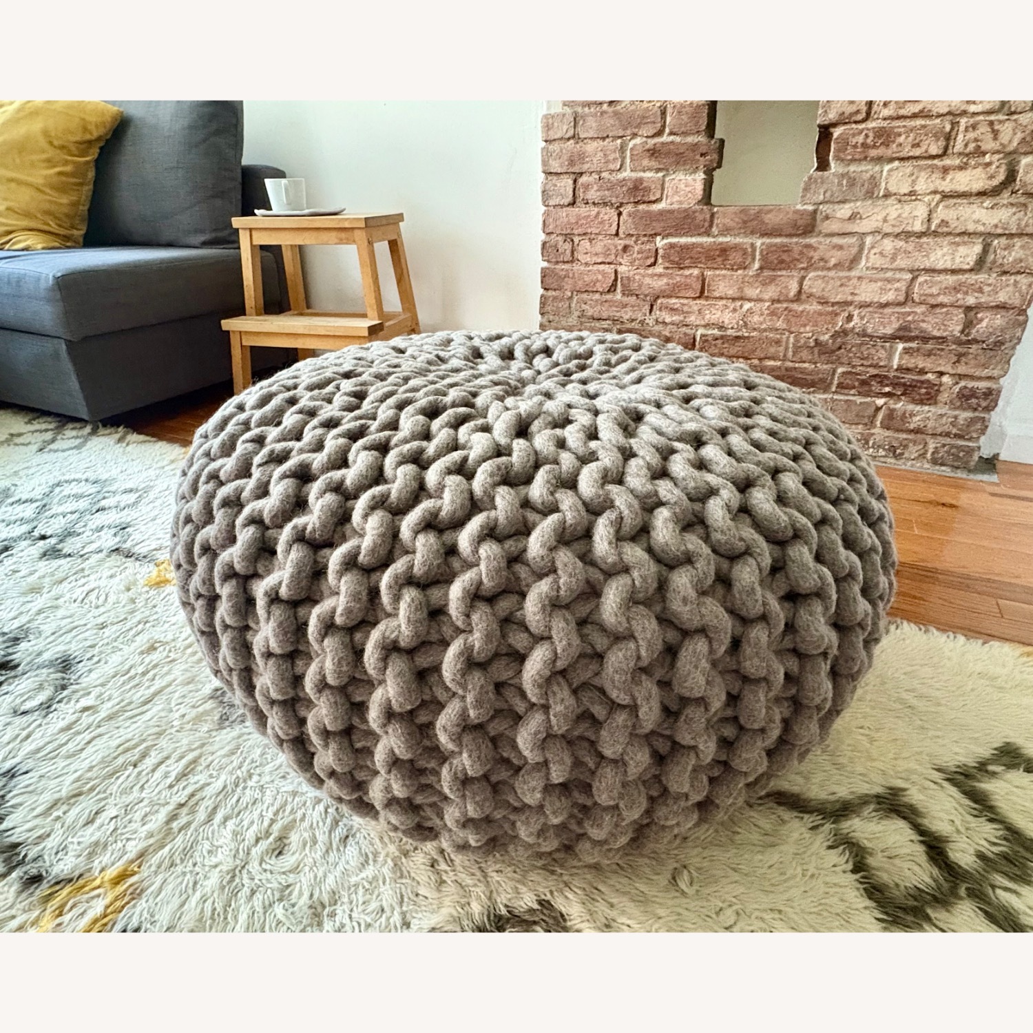 Design Within Reach Wool Urchin Flocks Pouf - image-4