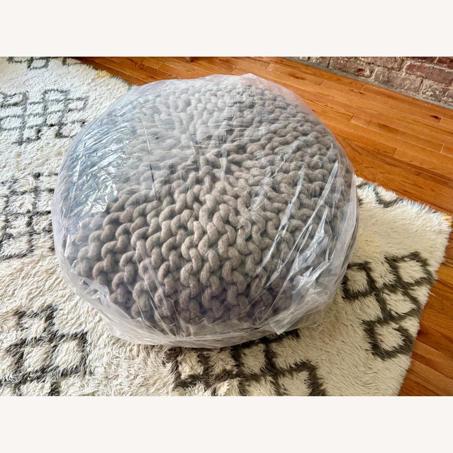 Design Within Reach Wool Urchin Flocks Pouf - image-9