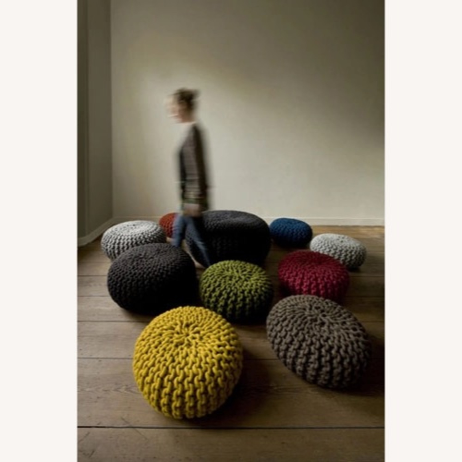 Design Within Reach Wool Urchin Flocks Pouf - image-1