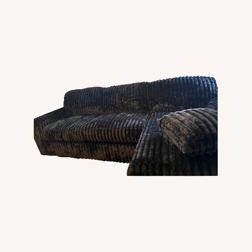 Used Ashley Furniture Black Fabric 2 Piece Sectional for sale on AptDeco