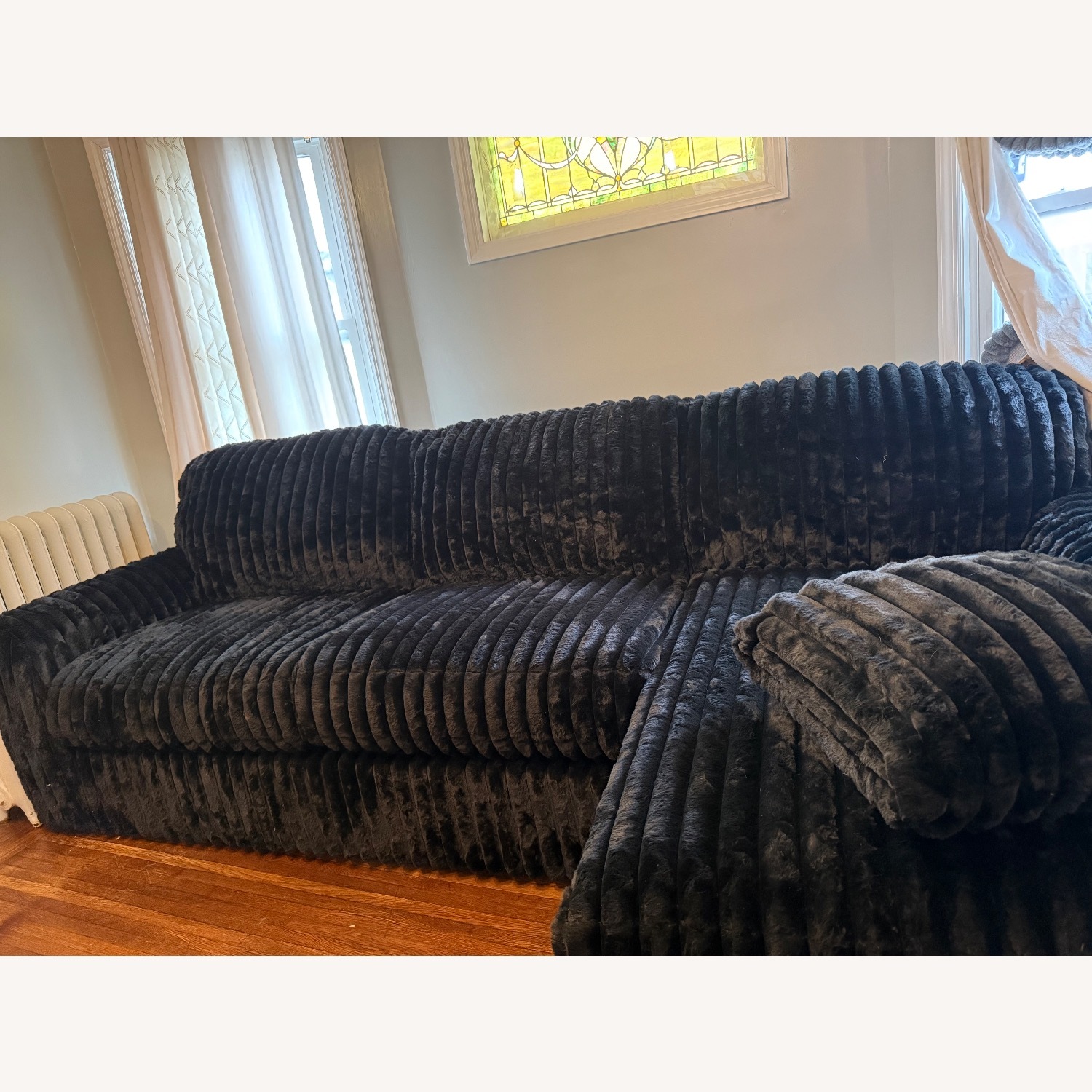 Ashley Furniture Black Fabric 2 Piece Sectional - image-2