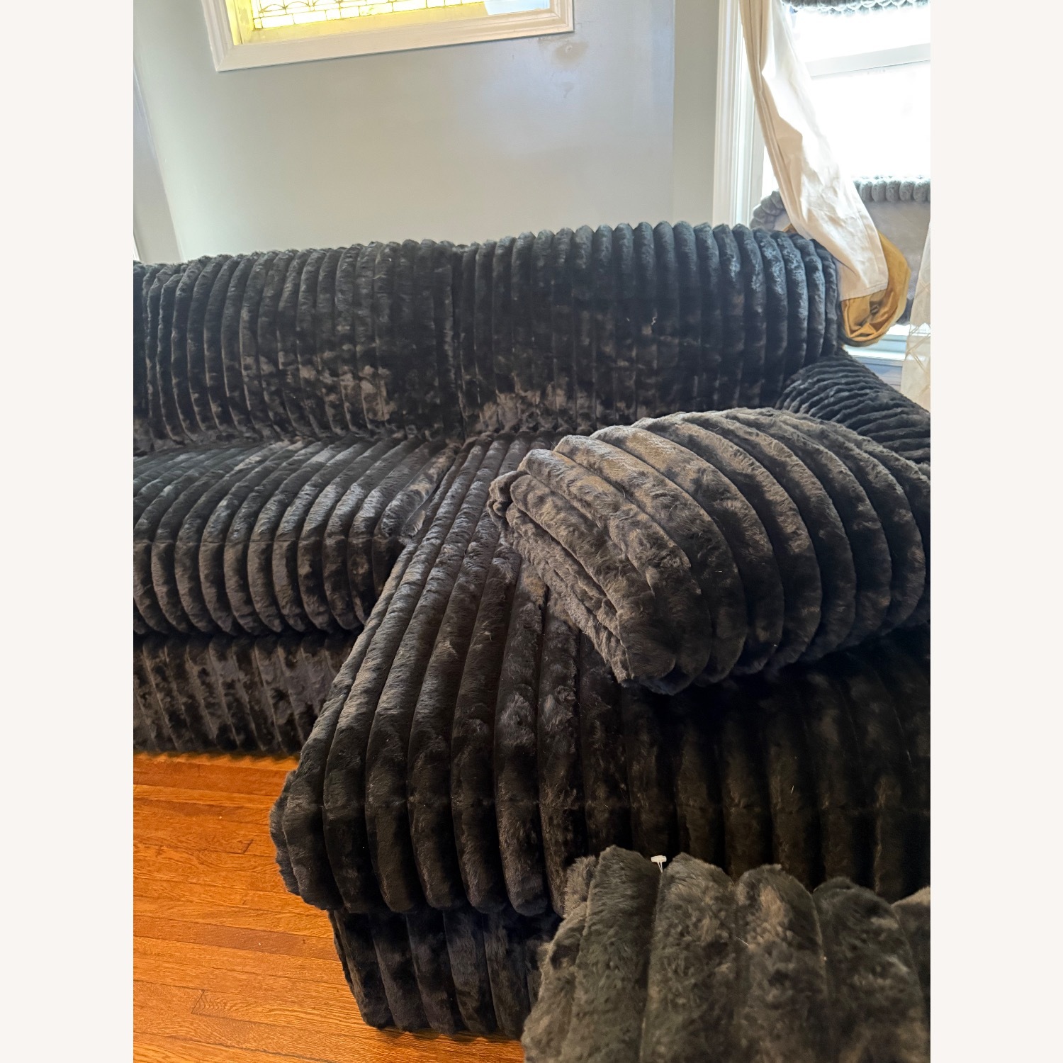 Ashley Furniture Black Fabric 2 Piece Sectional - image-1