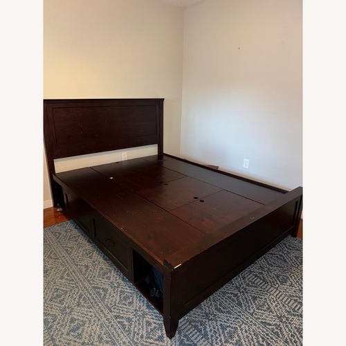 Used  Wooden Queen Bed Frame for sale on AptDeco