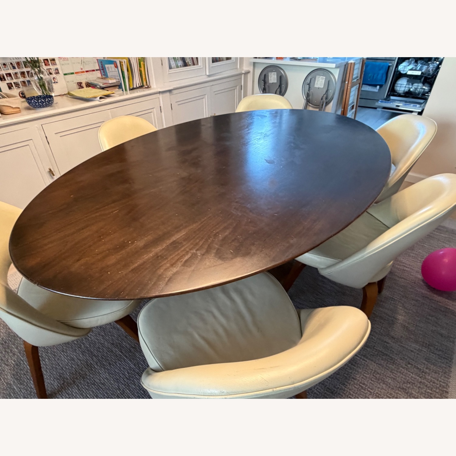 Restoration Hardware Dark Brown Wood Dining Table - image-1