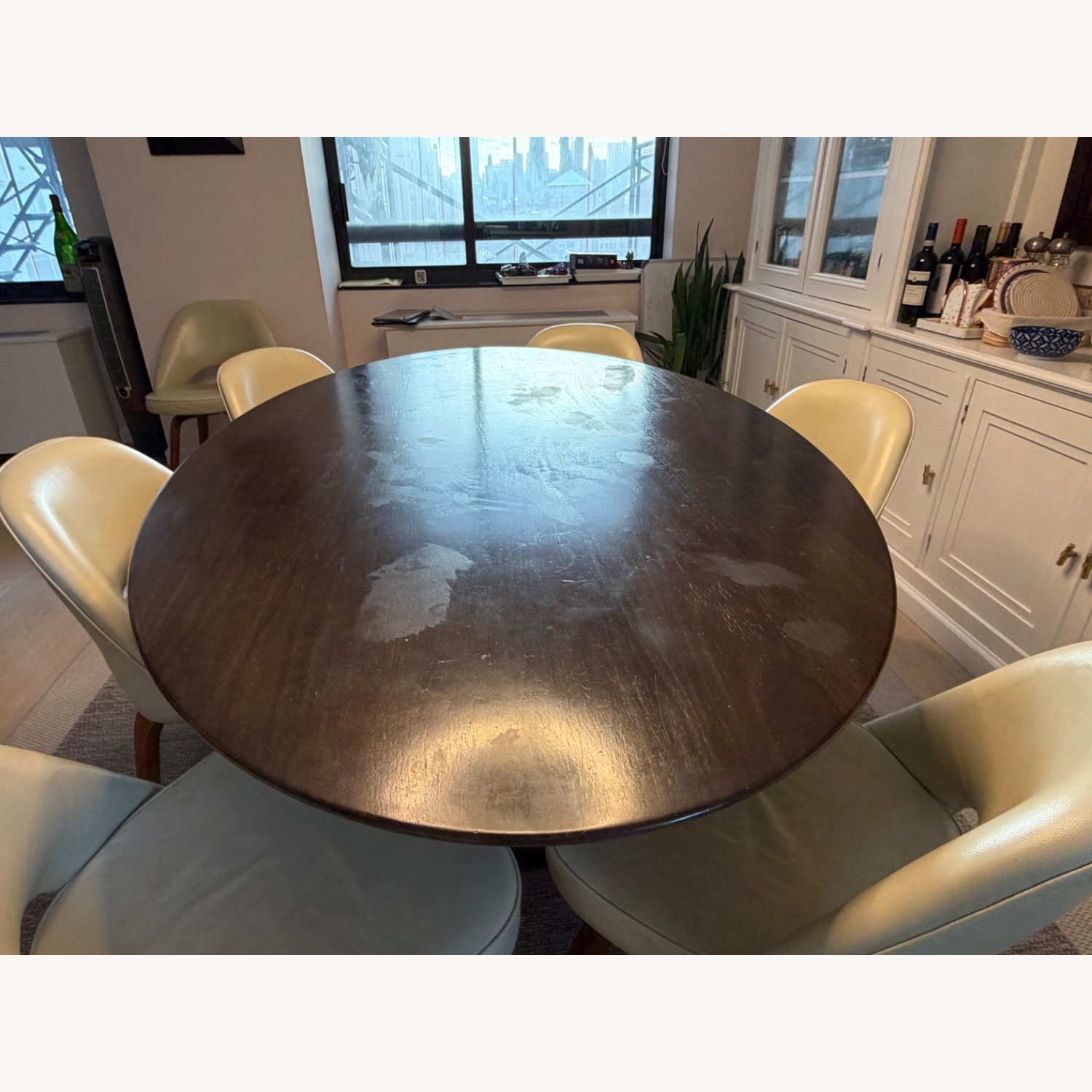 Restoration Hardware Dark Brown Wood Dining Table - image-2