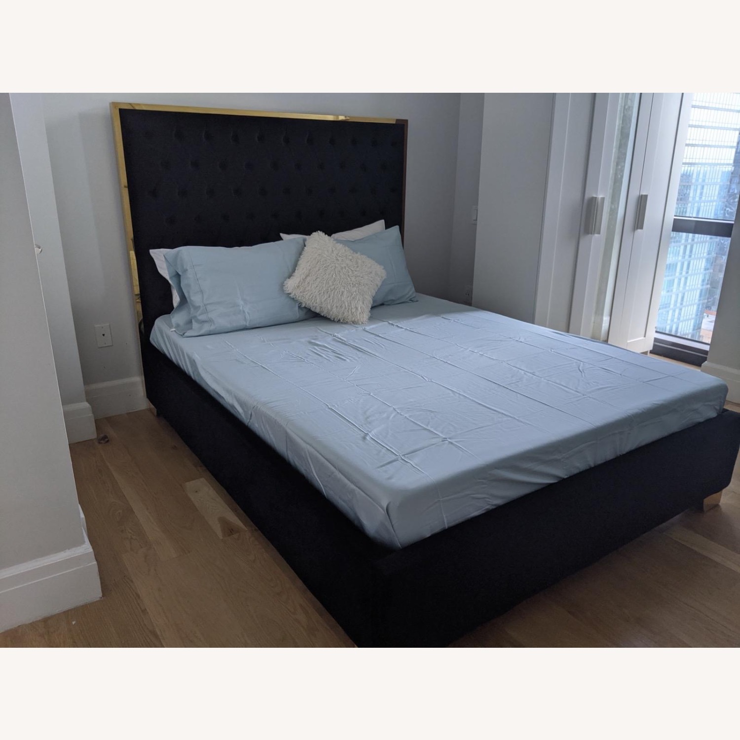 Wayfair Black Velvet Queen Bed - image-3