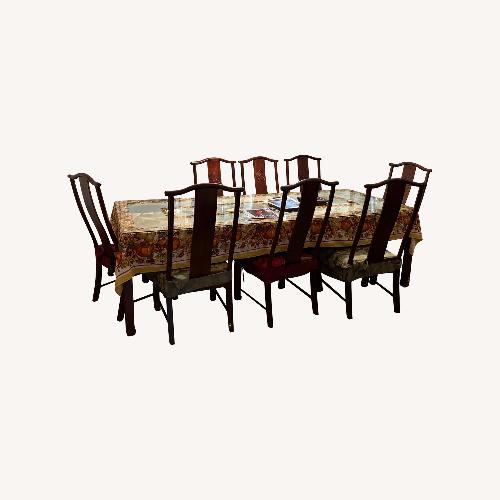 Used Rosewood Decor Inc Dark Brown Wood Dining Table for sale on AptDeco