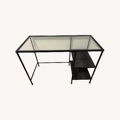 Used Black Glass Desk for sale on AptDeco