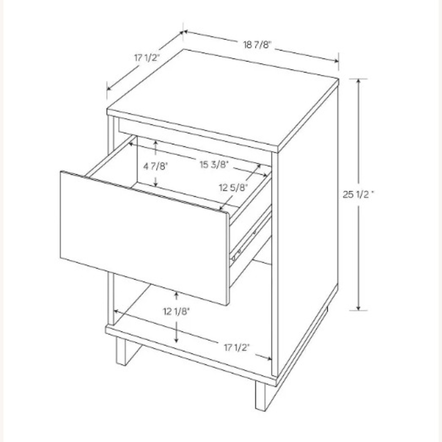 Target White Wood Nightstand - image-3