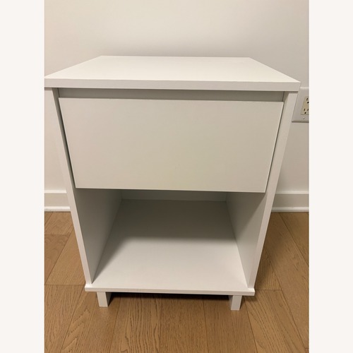 Used Target White Wood Nightstand for sale on AptDeco