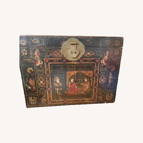 Used Vintage/Antique Dark Brown Wood Chest for sale on AptDeco