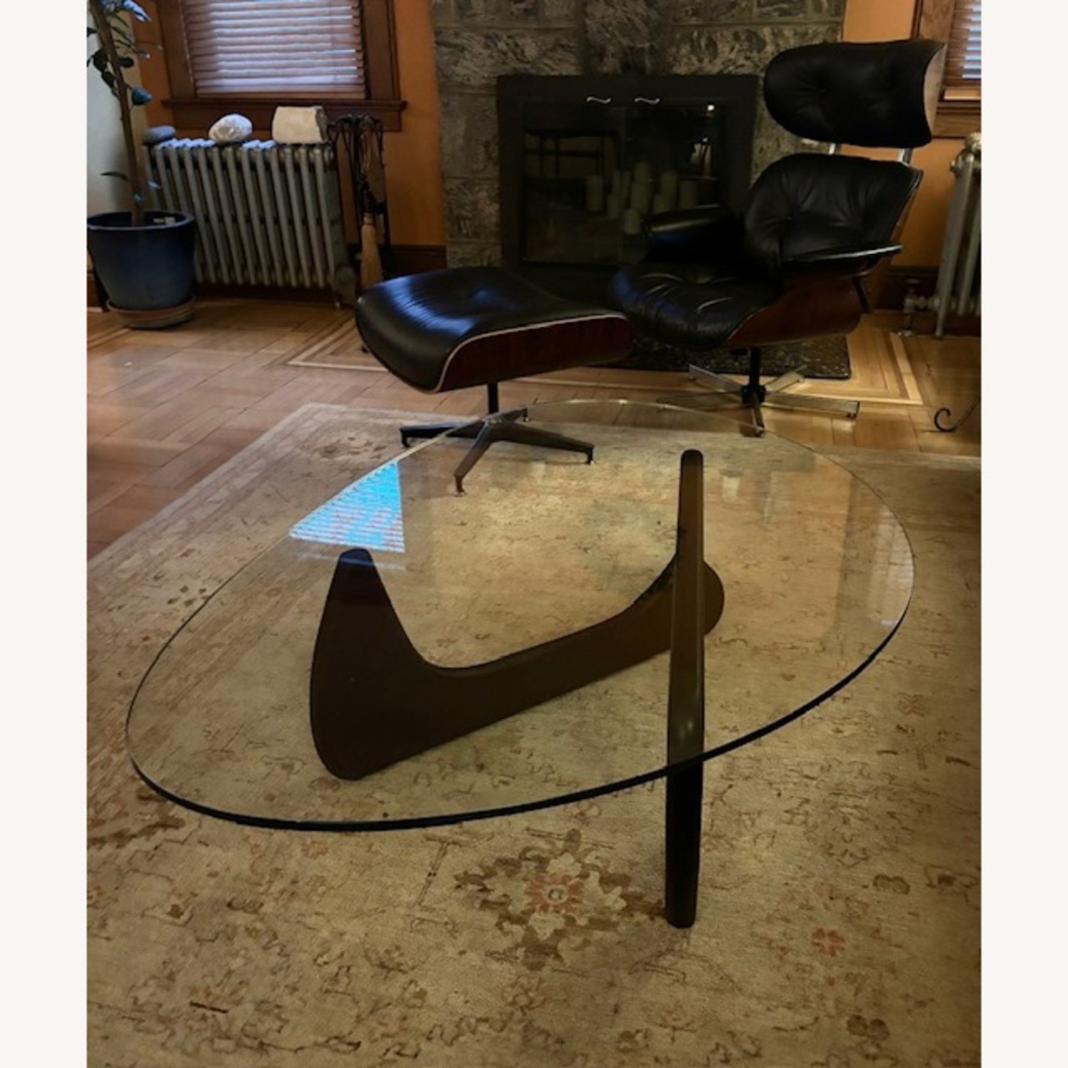 Herman Miller Style Black Glass Coffee Table - image-6