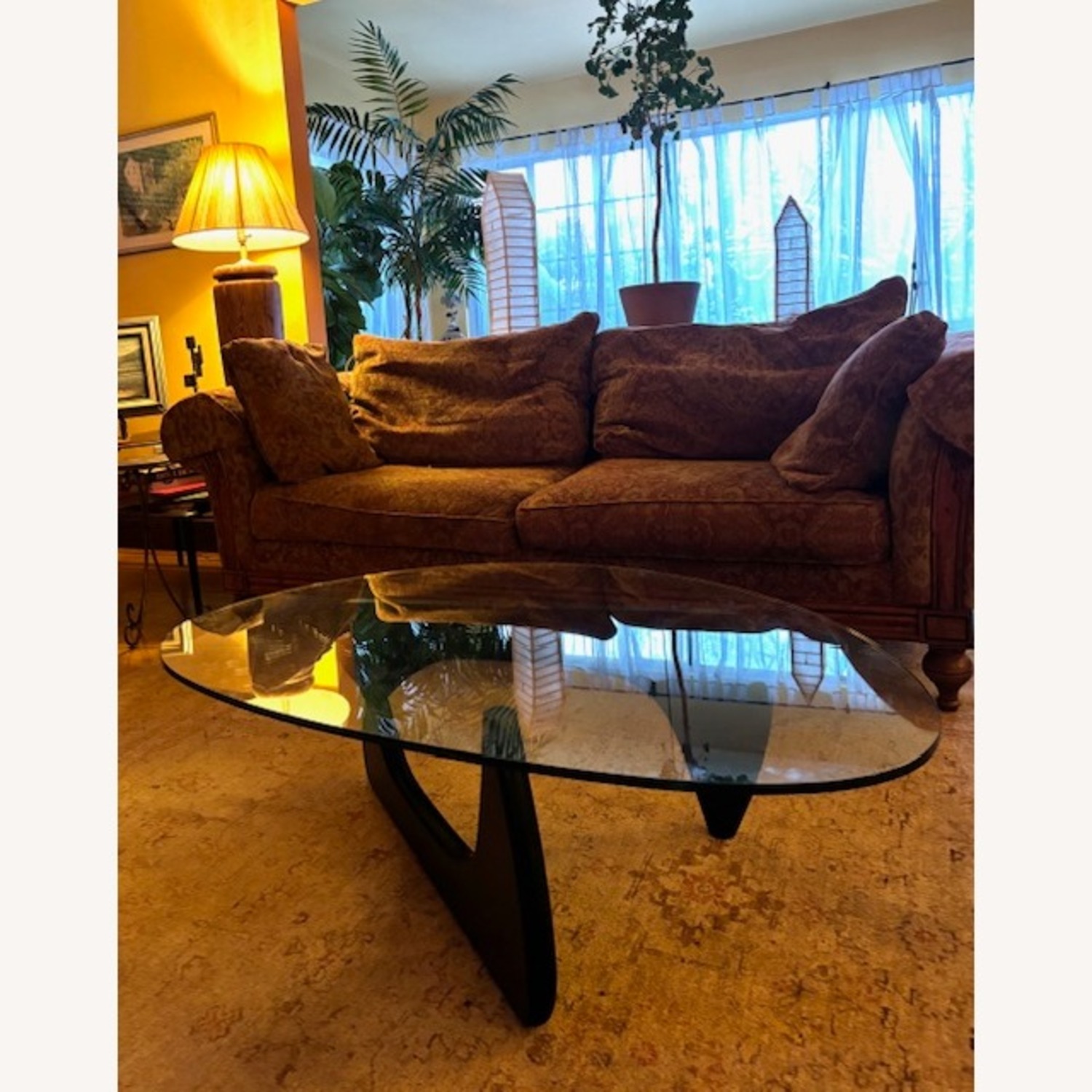 Herman Miller Style Black Glass Coffee Table - image-5