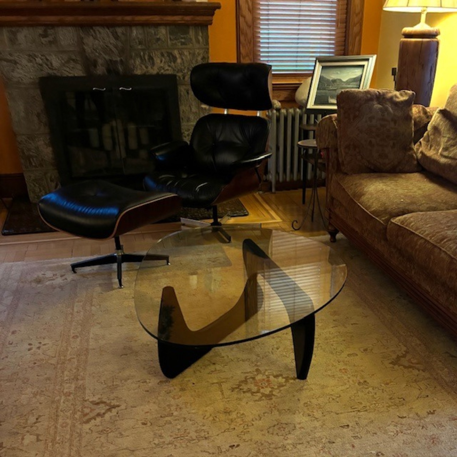 Herman Miller Style Black Glass Coffee Table - image-8