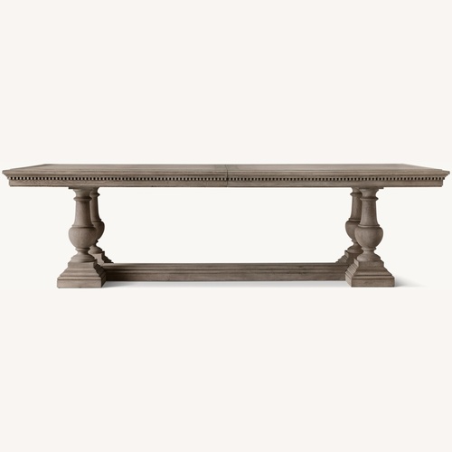 Used Restoration Hardware Light Gray Wood Dining Table for sale on AptDeco