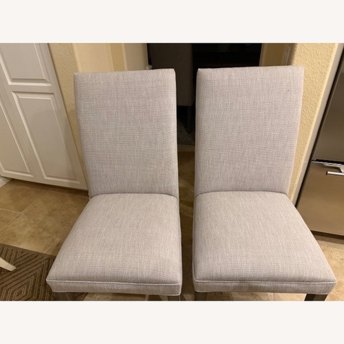 Used Restoration Hardware Light Gray Wood Dining Table for sale on AptDeco