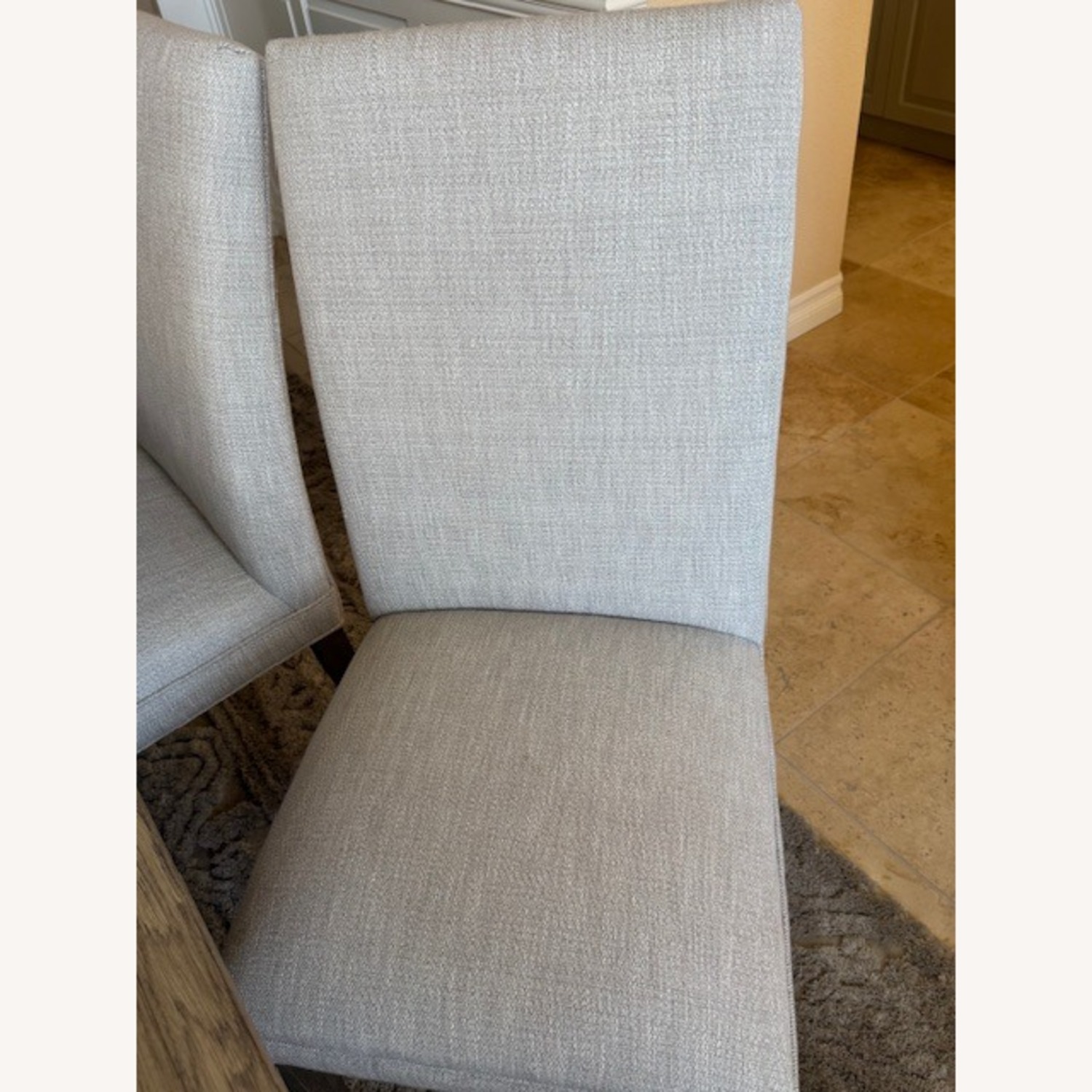 Restoration Hardware Light Gray Wood Dining Table - image-6