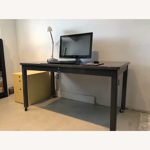 Used Macdowell & Craing Dark Gray Metal Desk for sale on AptDeco