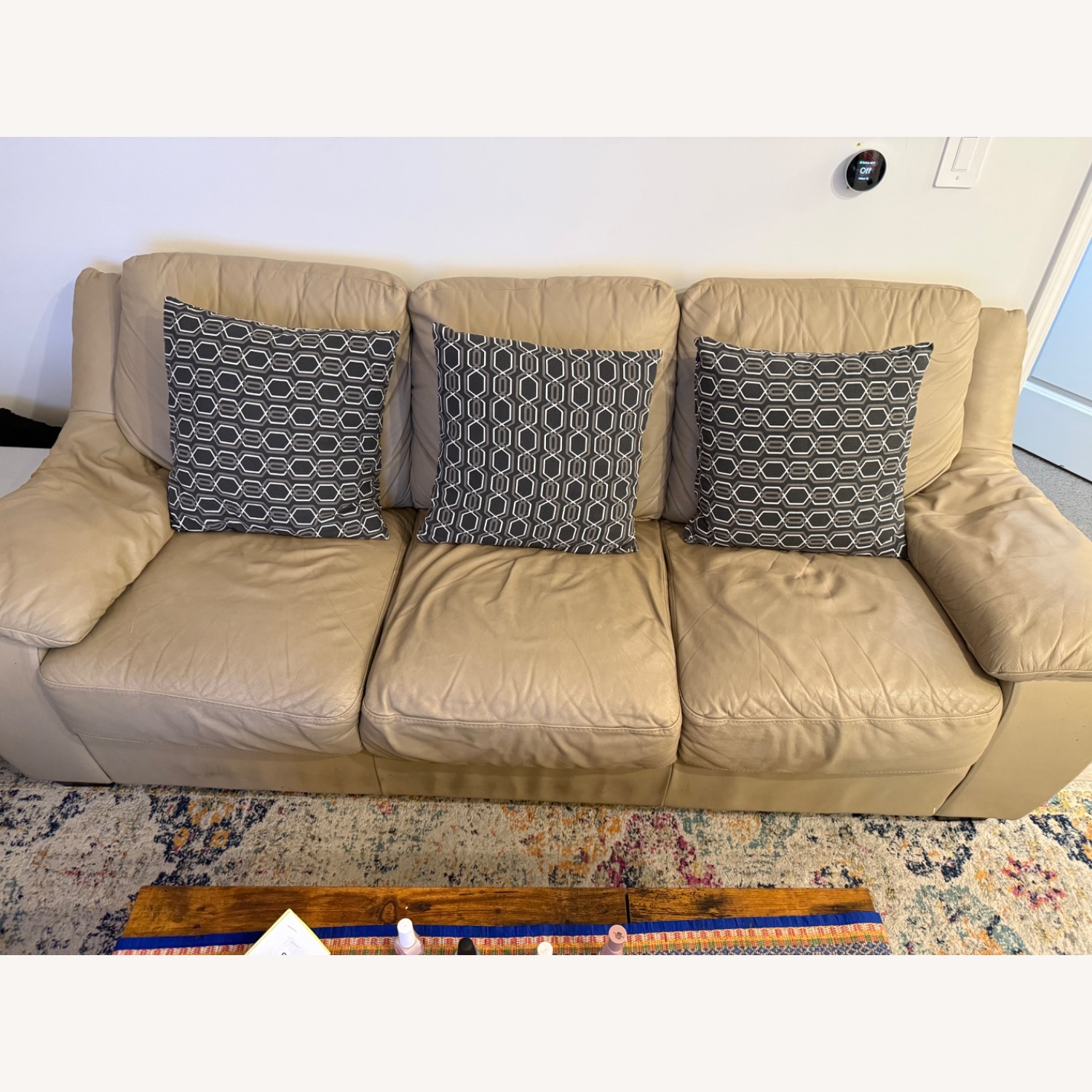 Italsofa Natural Leather 3+ Seater Sofa - image-1