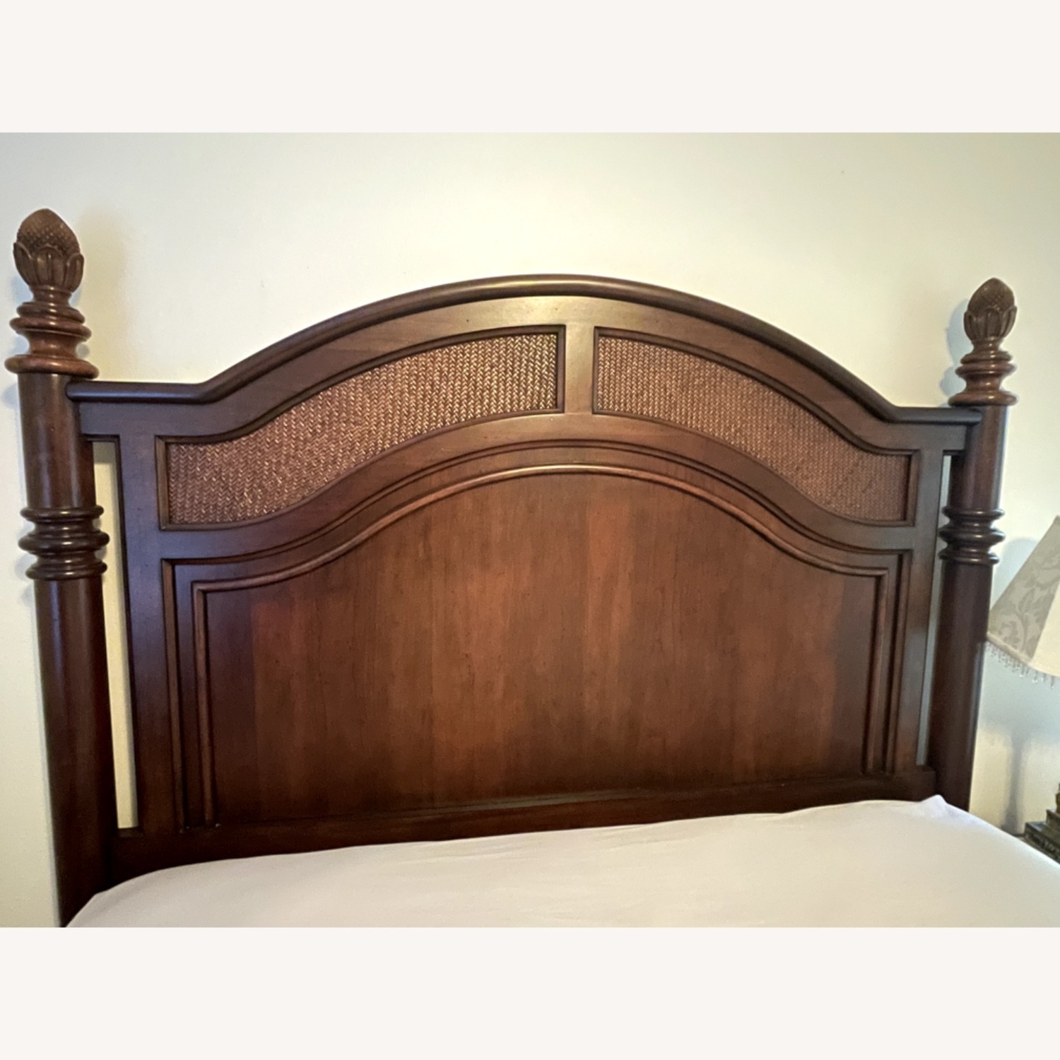 Vintage/Antique Dark Brown Queen Bed - image-5