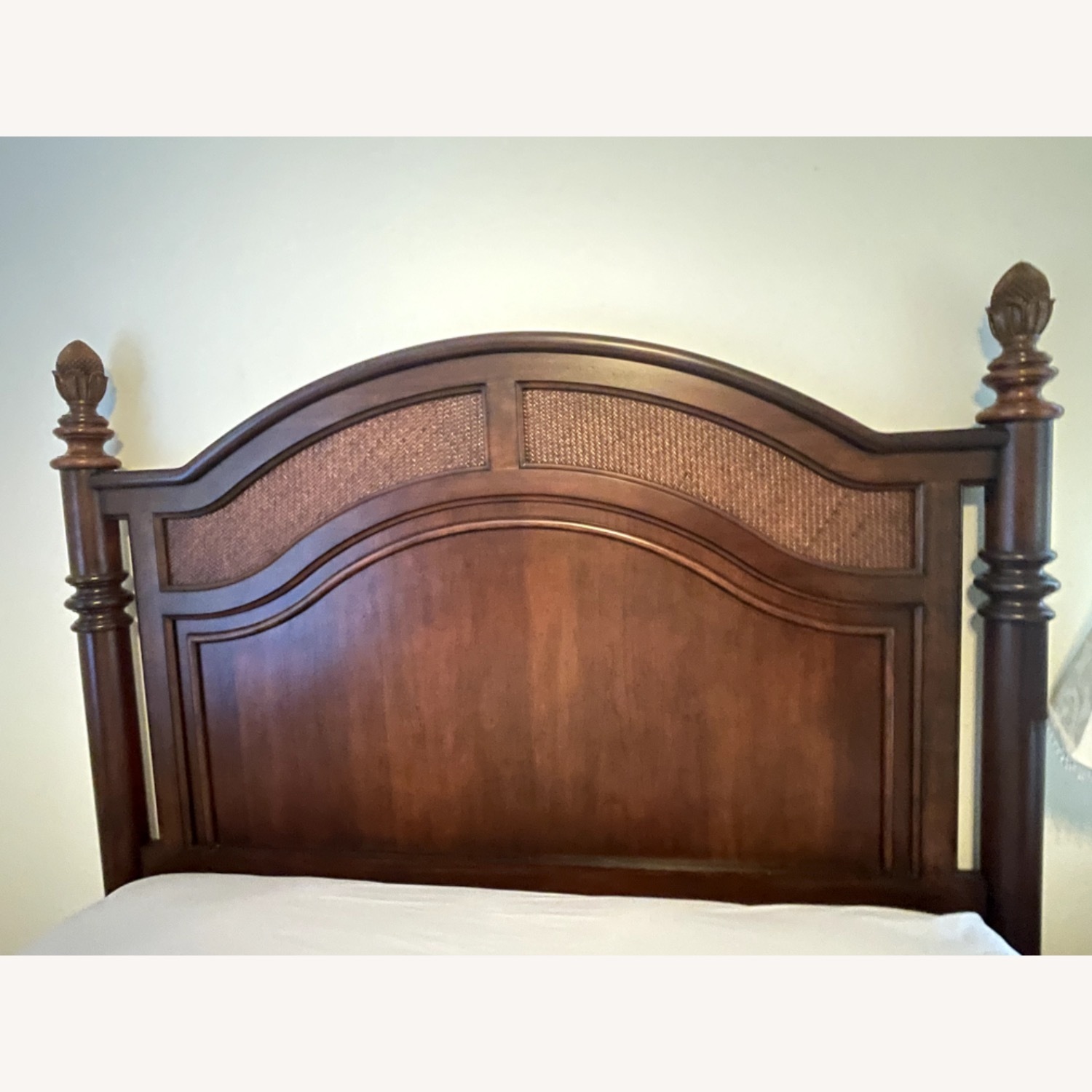 Vintage/Antique Dark Brown Queen Bed - image-2