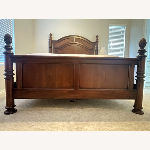 Used Vintage/Antique Dark Brown Queen Bed for sale on AptDeco