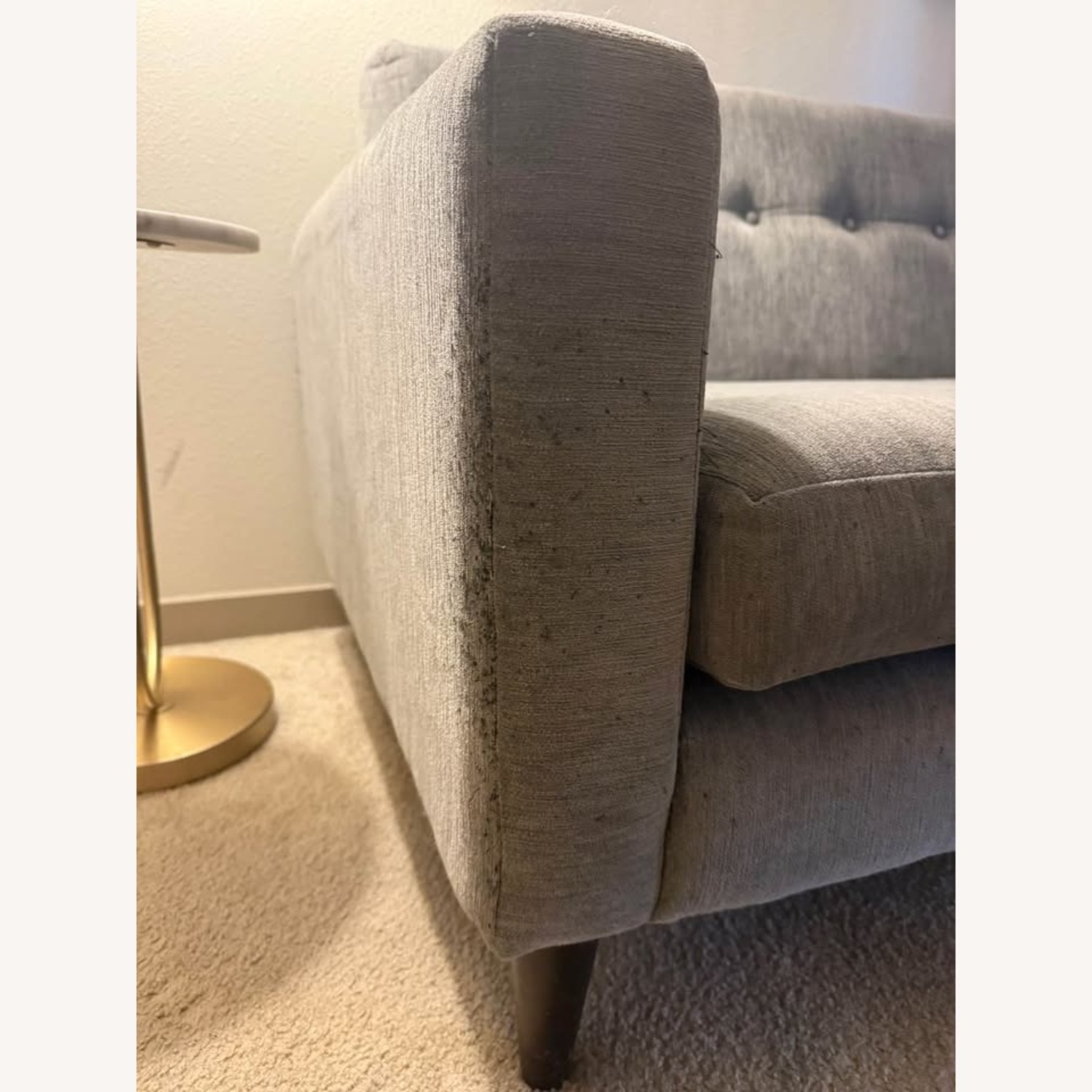 Room & Board Light Gray Velvet 3+ Seater Sofa - image-2