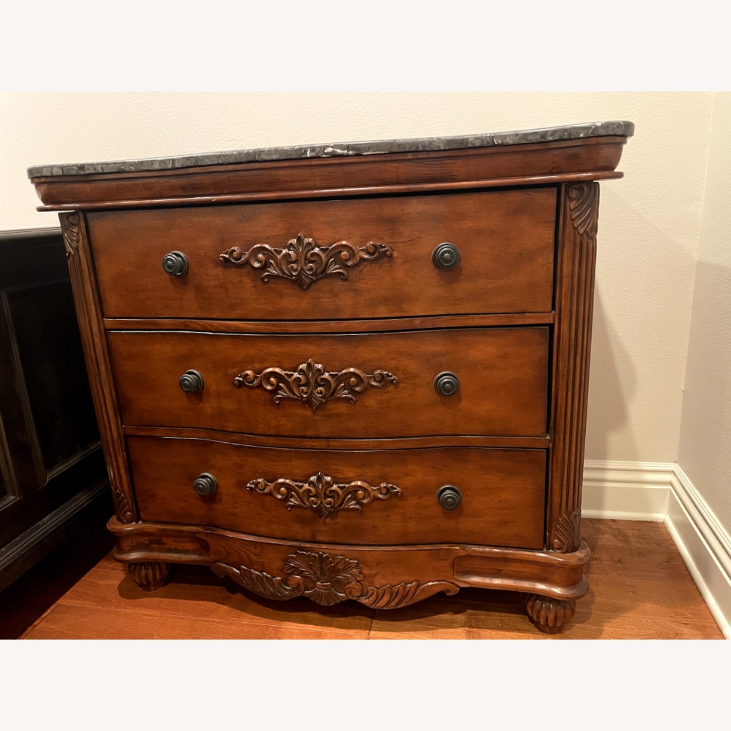 Marble Face Solid Wood Cabinet - image-1