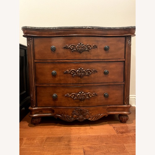 Used Marble Face Solid Wood Cabinet for sale on AptDeco