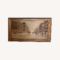 Antique Parisian Oil Painting Early 20th C.