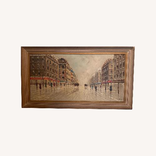 Used Antique Parisian Oil Painting Early 20th C. for sale on AptDeco