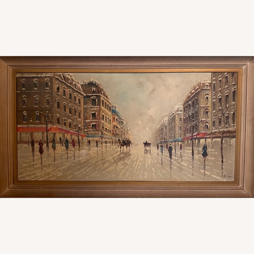 Used Antique Parisian Oil Painting Early 20th C. for sale on AptDeco