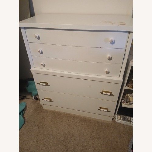 Used Vintage/Antique  White Wood Dresser for sale on AptDeco