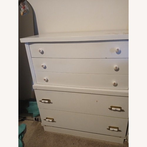 Used Vintage/Antique  White Wood Dresser for sale on AptDeco