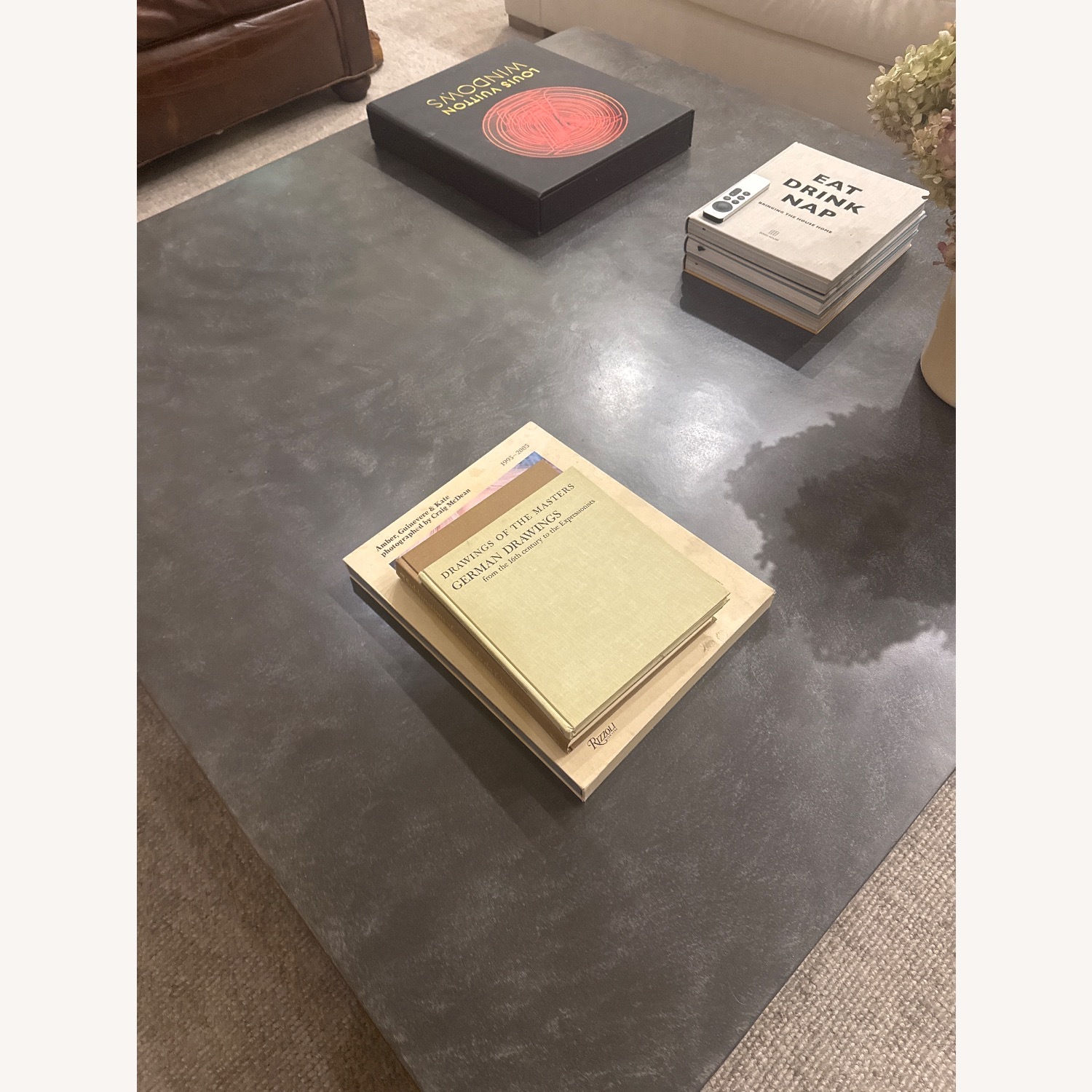 Restoration Hardware Cabrera Dark Gray Coffee Table - image-5