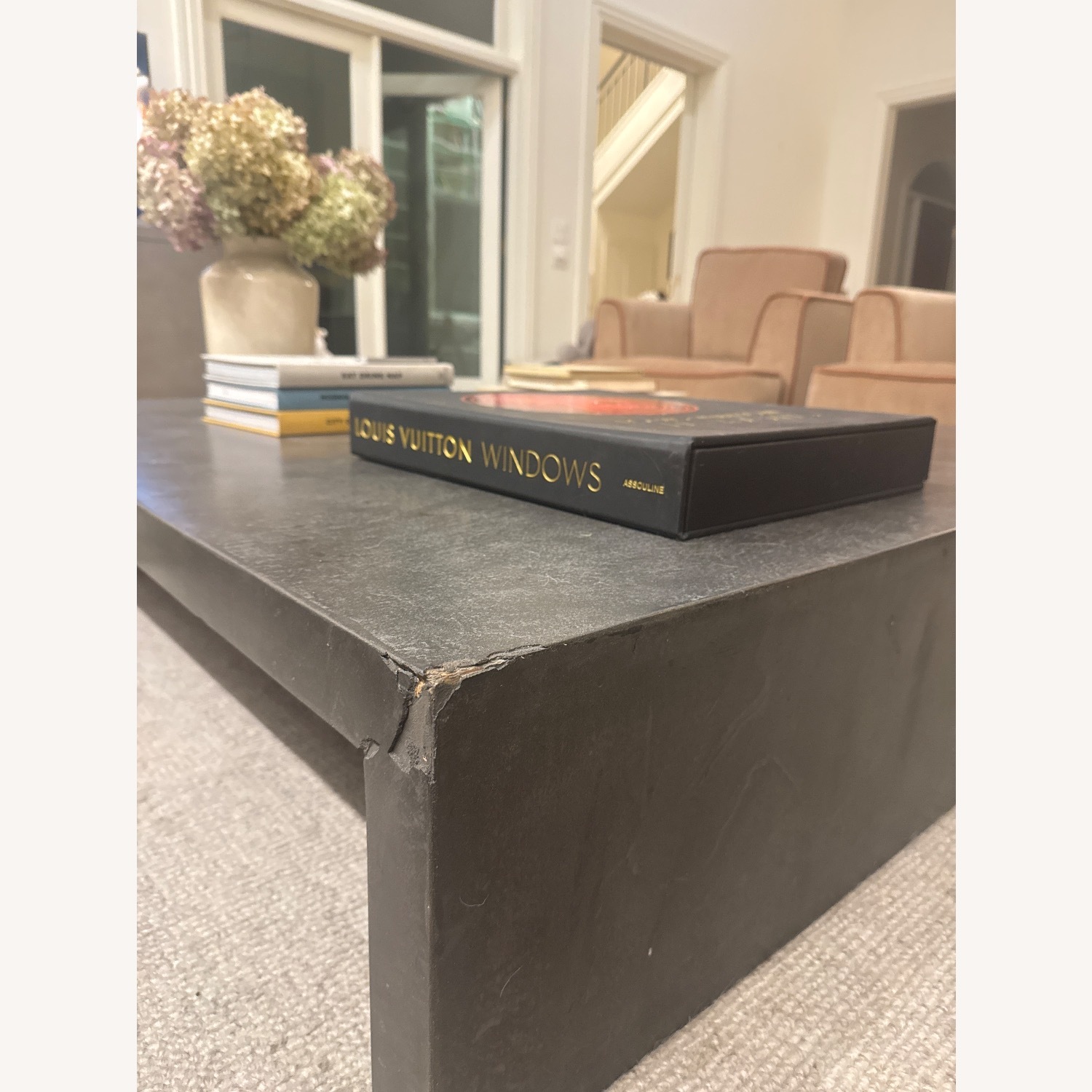 Restoration Hardware Cabrera Dark Gray Coffee Table - image-4