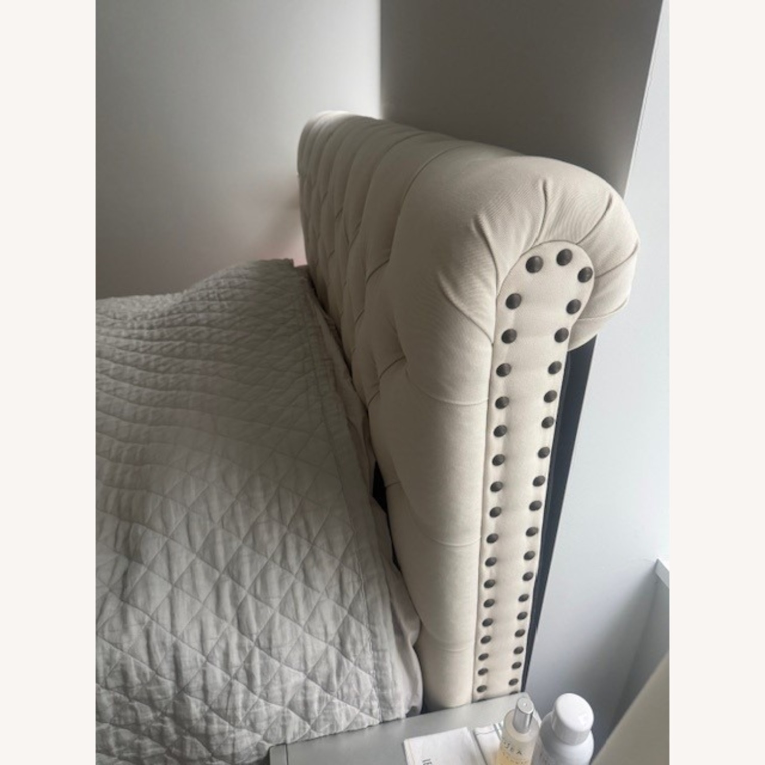 Pottery Barn Chesterfield Natural Queen Bed - image-3