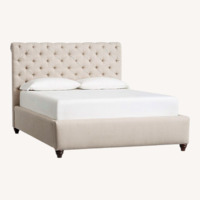 Pottery Barn Chesterfield Natural Queen Bed